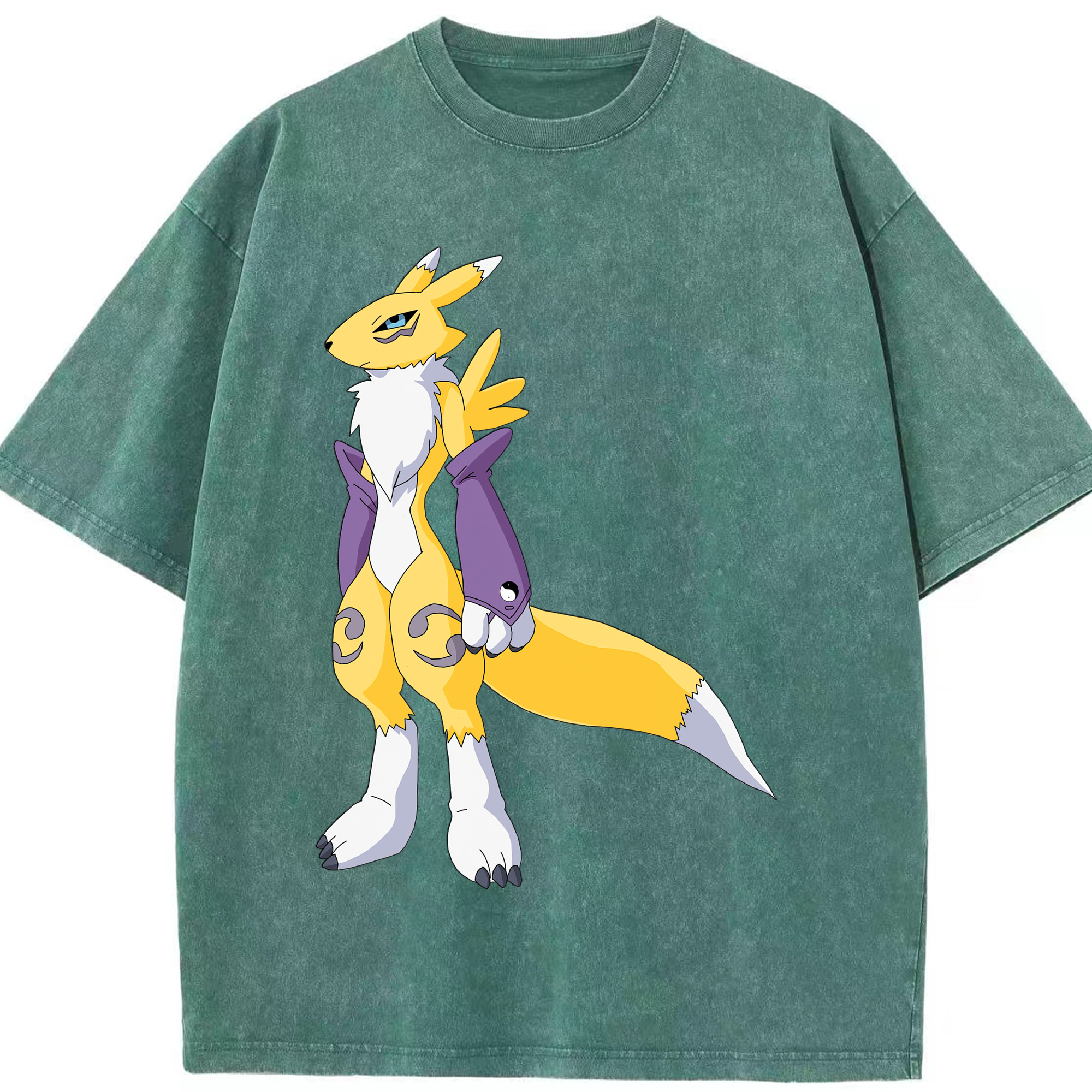 （画像用） Digimon デジタルモンスター/デジモン 綿100% ヴィンテージ風 半袖Tシャツ（フロントプリント）